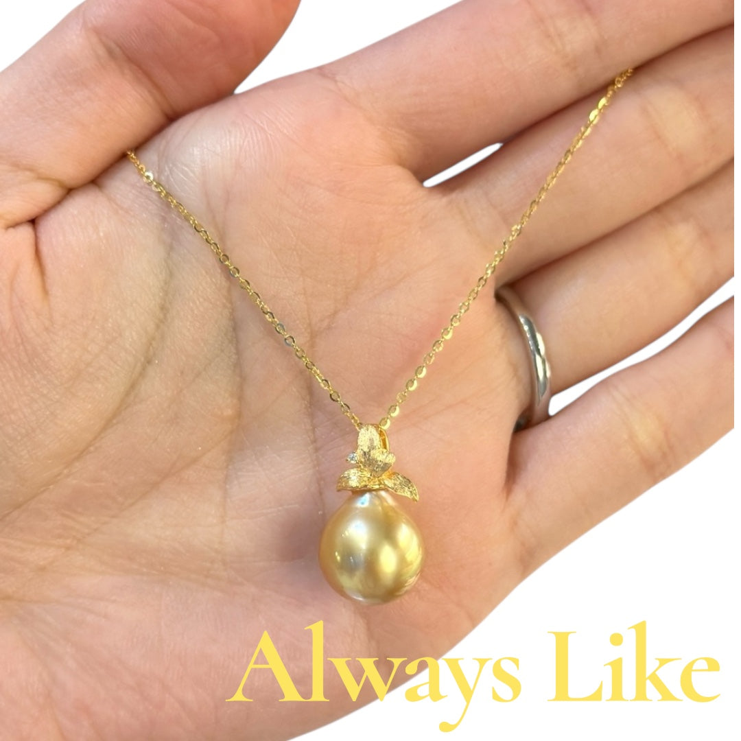 Golden sea water Pearl pendant