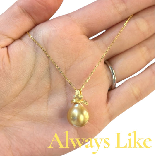 Golden sea water Pearl pendant